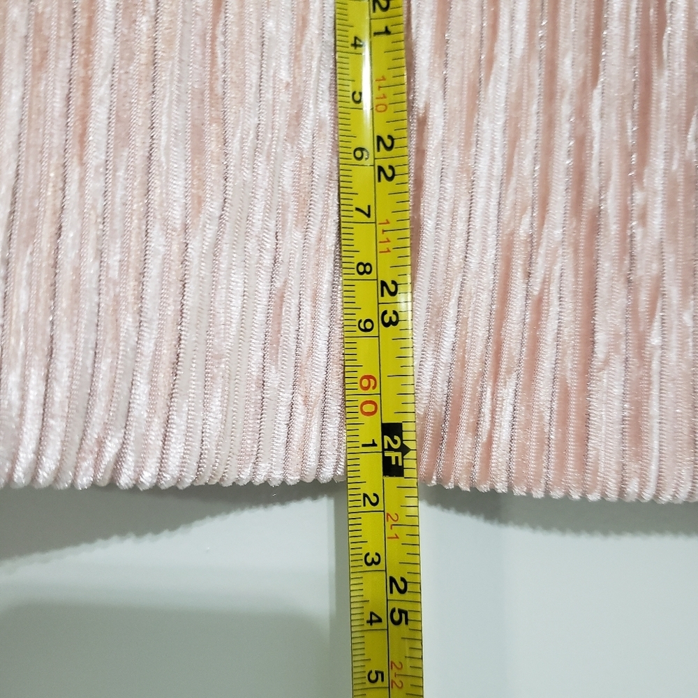 Chico's Blouse Top Women Small Blush Pink Ribbed Shimmer Soft Velvet Textured - Picture 4 of 8